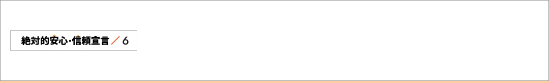 絶対的安心・信頼宣言／6 プロの解決力｜妥協のない専門診断と一式にしない詳細見積り