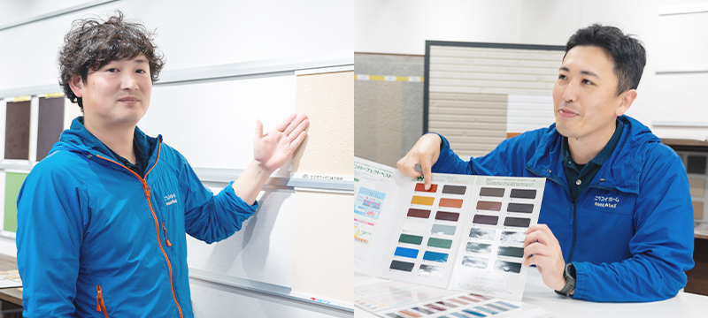 外壁塗装・屋根修理の施工作業風景