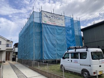 ピンクベージュの外壁塗装で一新!伊豆の国市南條