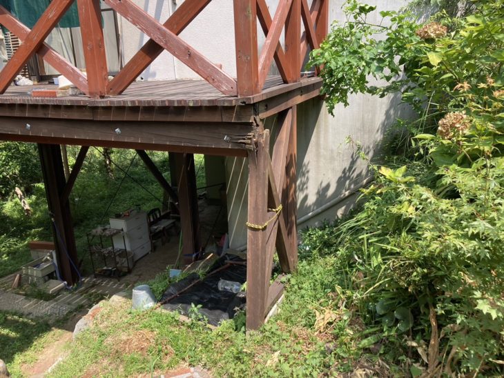 屋根外壁塗装とウッドデッキの改修工事|伊豆の国市