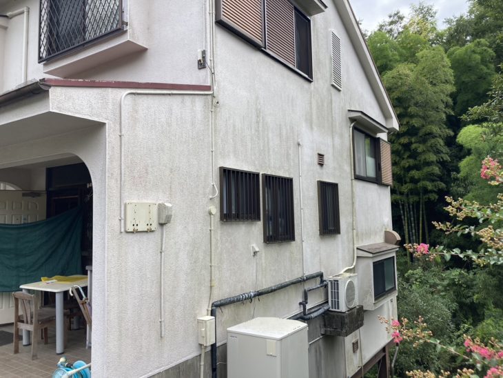 屋根外壁塗装とウッドデッキの改修工事|伊豆の国市